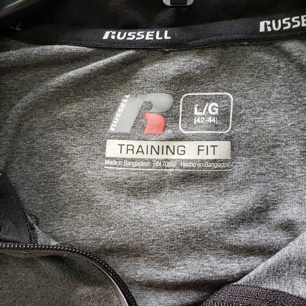 Russell Athletic Training Fit Quarter Zip Performance Shirt L - Picture 5 of 9